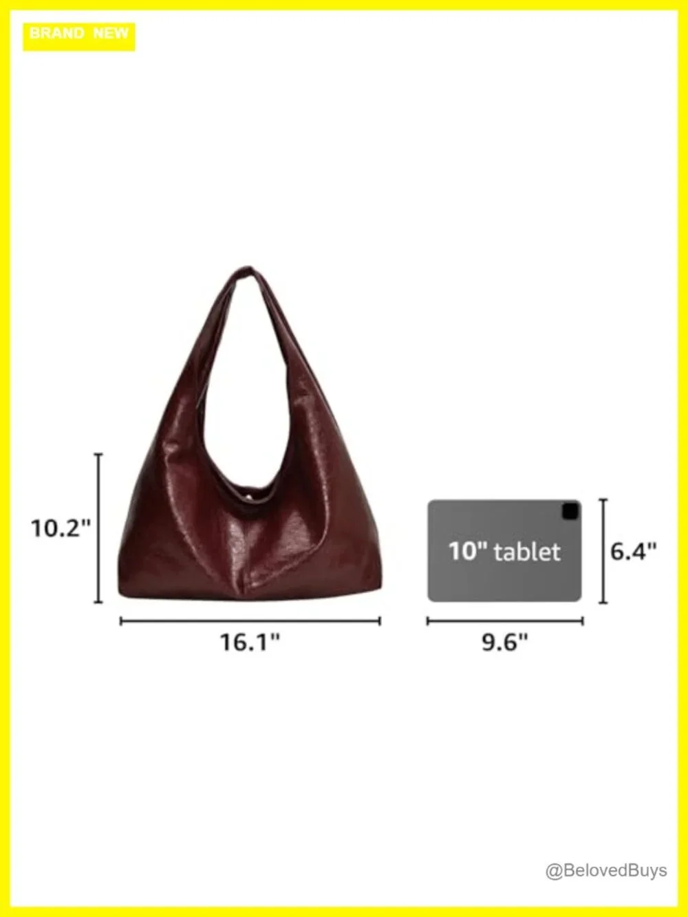 PU Leather Slouchy Hobo Shoulder Bag